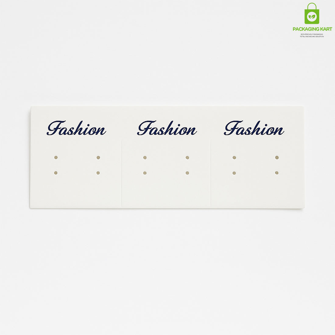 White Earrings Holder Card for Studs, Hoops & Drops