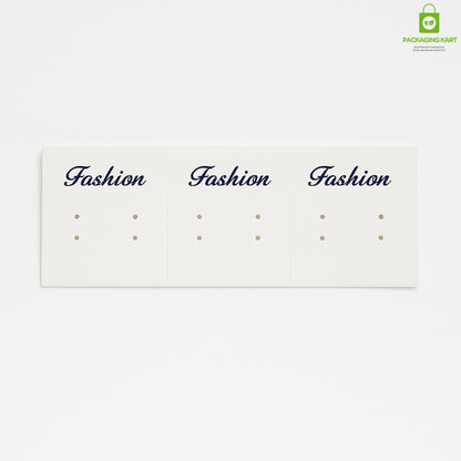 White Earrings Holder Card for Studs, Hoops & Drops