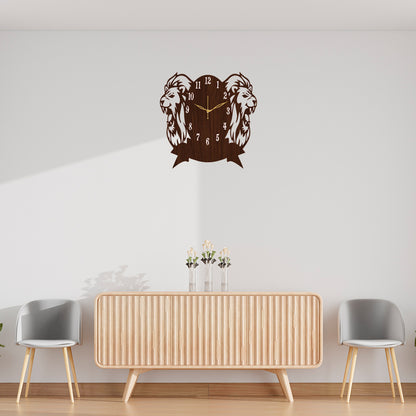 Handcrafted Wooden Analog Wall Clock – Natural Finish