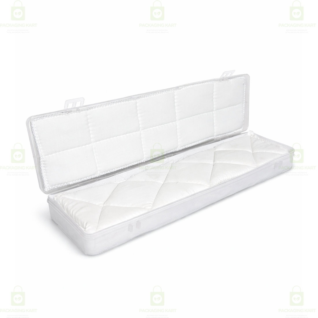 Jewellery Storage Plastic Box with White Cotton Cushion Padding – Anti-Oxidation Organizer Case