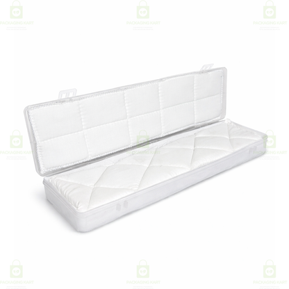 Jewellery Storage Plastic Box with White Cotton Cushion Padding – Anti-Oxidation Organizer Case