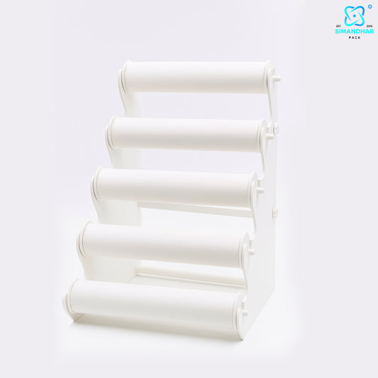 Black Plastic 5 Roll Jewelry Bangle Display Stand Holder For Jewelry Storage And Jewelry Shop