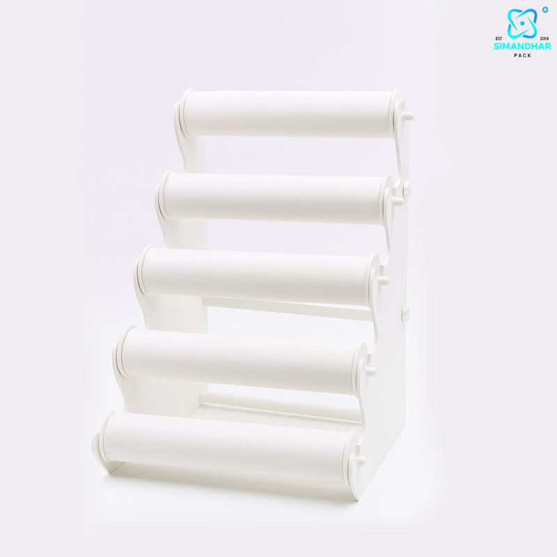 Black Plastic 5 Roll Jewelry Bangle Display Stand Holder For Jewelry Storage And Jewelry Shop
