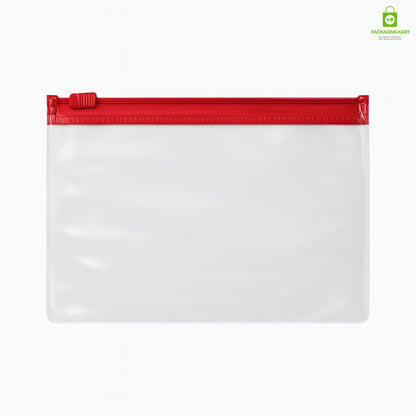 Red Clear Jewelry Pouch – Transparent Zip Bag for Earrings, Rings & Gifts