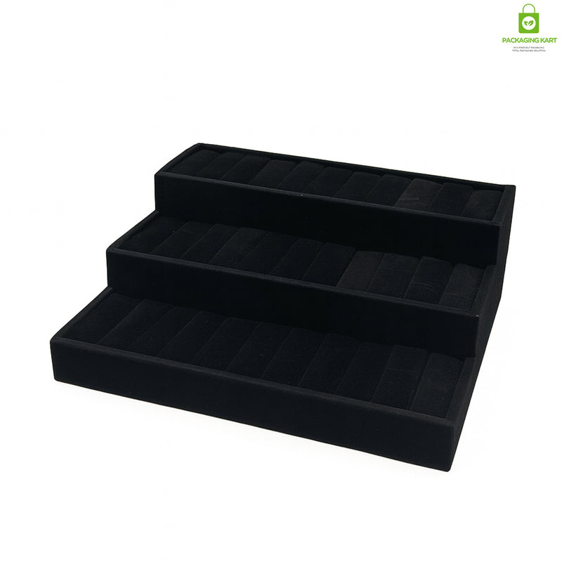 Elegant Black 3 Step Kada Bracelet – Perfect for Jewellery Tray Display