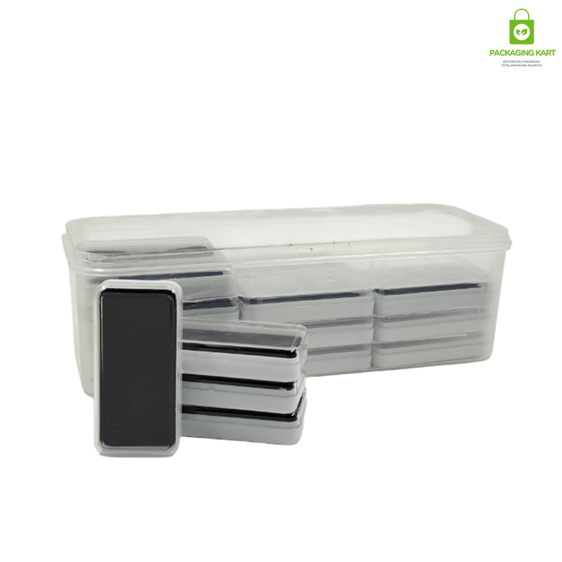 Premium Blue Velvet Jewellery Plastic Box for Mangalsutra & Chains