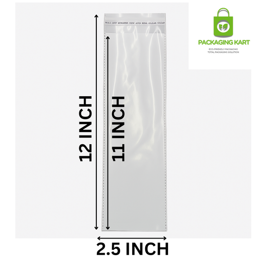 2.5X12 High-Quality 51 Micron BOPP Self-Seal Bags for Jewellery Packaging