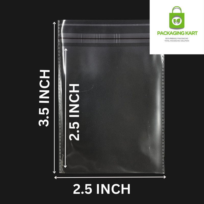 2.5X3.5 51 Micron Transparent BOPP Bags for Jewellery Packing – Premium Quality