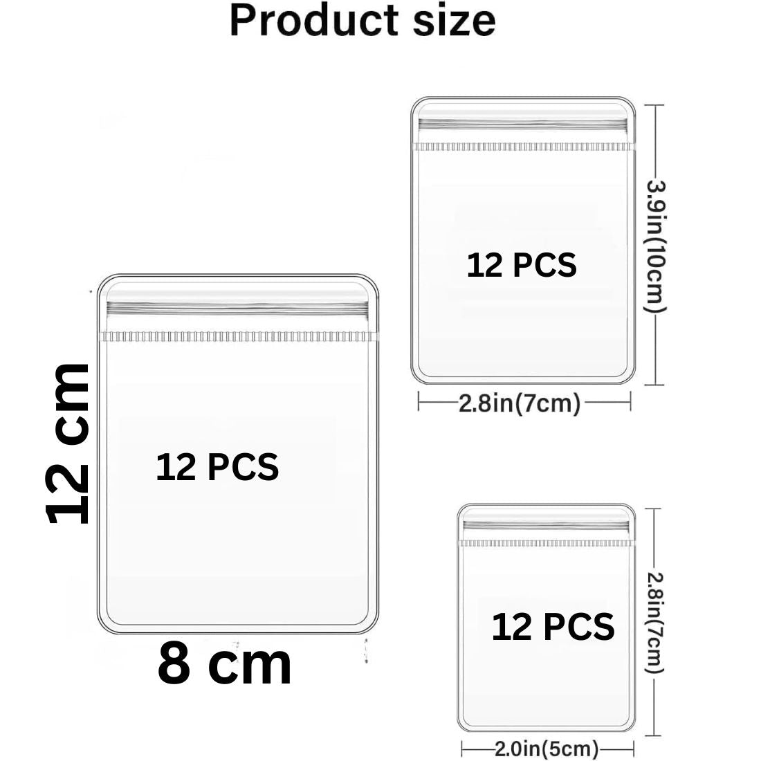 36 Pcs Transparent Jewellery Storage Pouches | Clear PVC Zip Lock Covers for Rings, Earrings, Necklaces & Accessories | Durable Jewellery Organizer Bags (Transparent, Pack of 36)