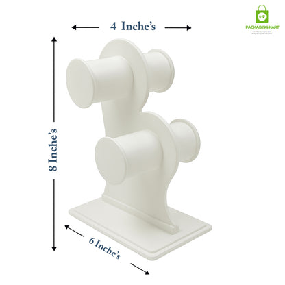 Black Plastic 2 Step Jewelry Bangle Display Stand Holder For Jewelry Storage And Jewelry Shop