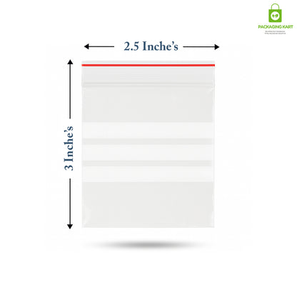 Food Storage Ziplock Bags – 350 Gauge with Label Panel