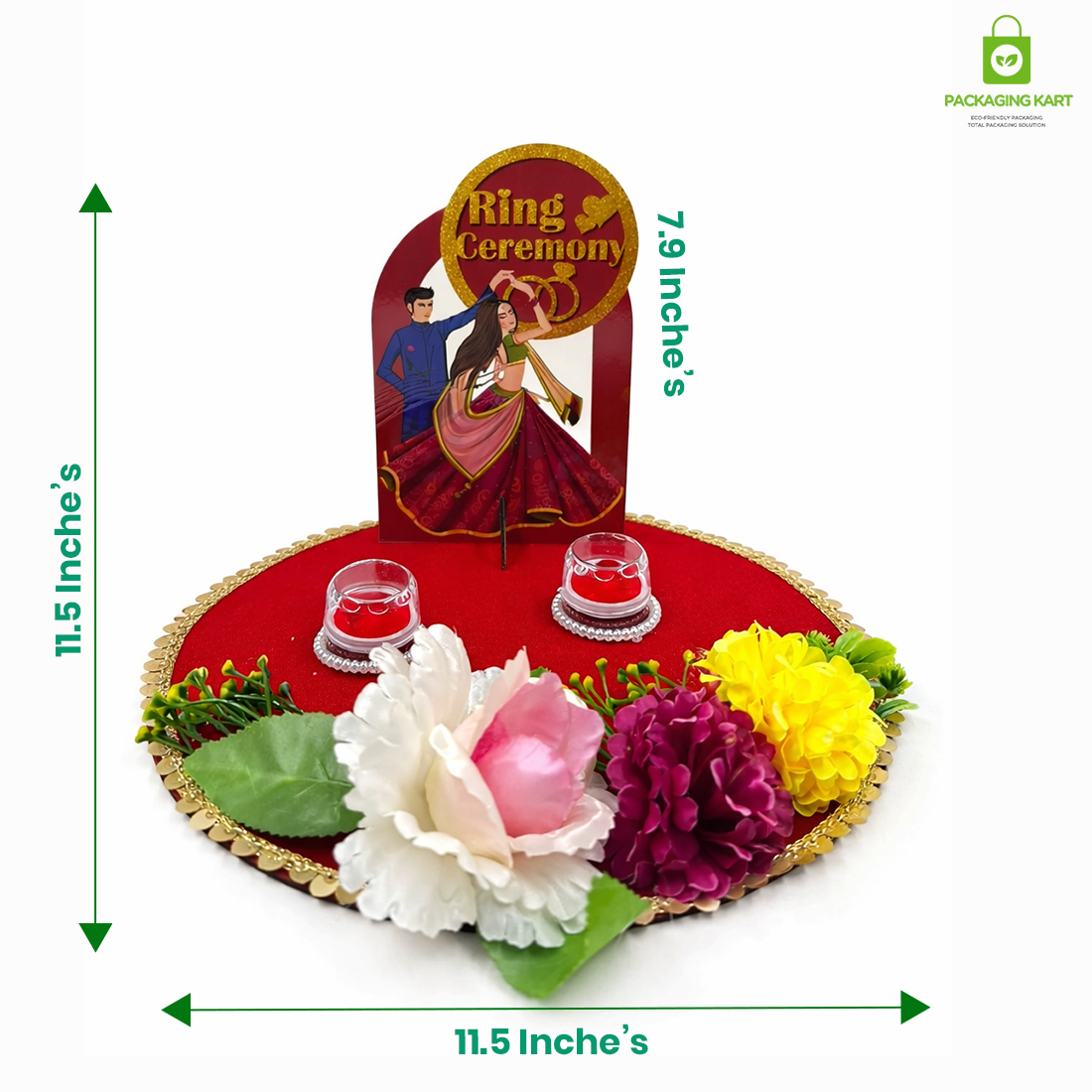Premium Ring Ceremony Decoration Set for Engagement Function – Elegant Wedding Decor Items
