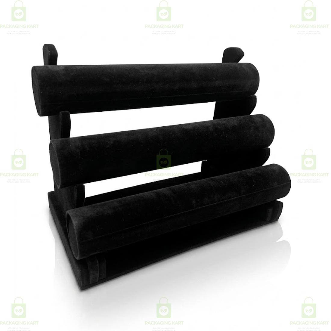 Designer Leather Velvet 3 Step Bangle Display Stand for Jewellery Shops