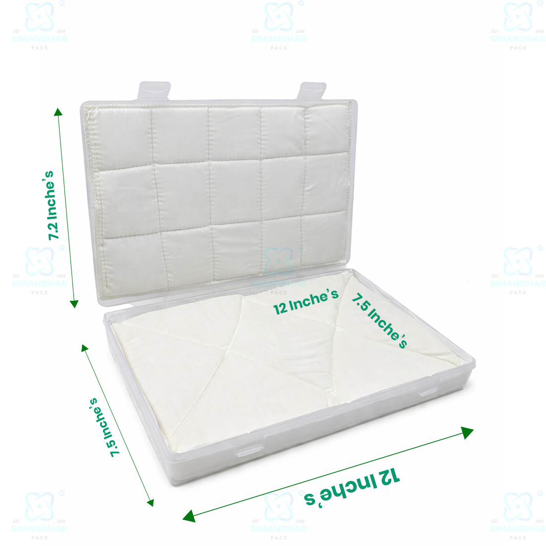 Protective Jewellery Plastic Box with White Cushion Cotton Padding for Safe Jewellery Storage