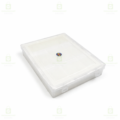 Multipurpose Plastic Jewellery Box with White Cushion Cotton Padding for Rings, Chains & Earrings