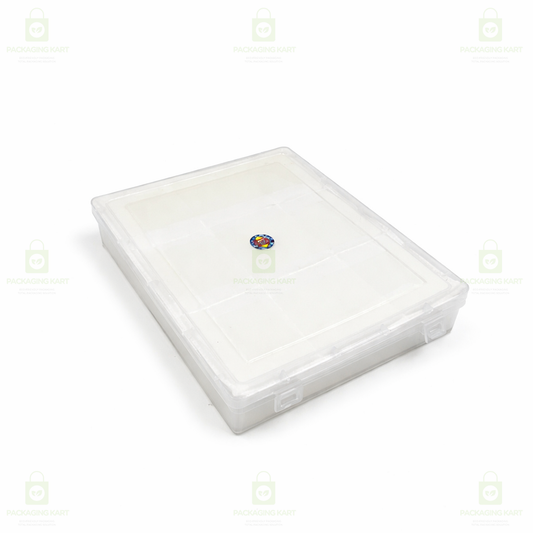 Multipurpose Plastic Jewellery Box with White Cushion Cotton Padding for Rings, Chains & Earrings