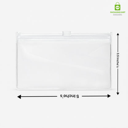 Matte Finish Jewellery Zip Pouch for Rings, Earings, Necklace, Transparent