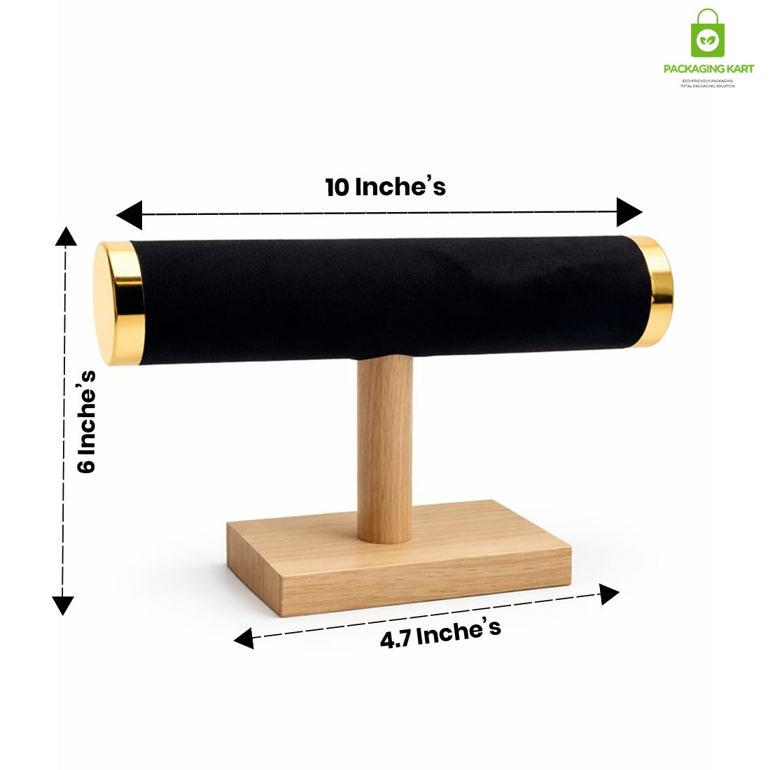 Wooden Velvet Bangles Display Stand – Single Roll Jewellery Organizer