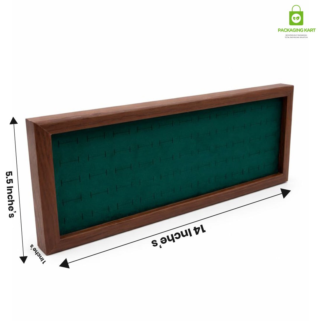 Premium Wooden Velvet Ring Tray for Jewellery Display & Storage