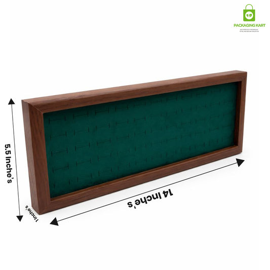 Premium Wooden Velvet Ring Tray for Jewellery Display & Storage