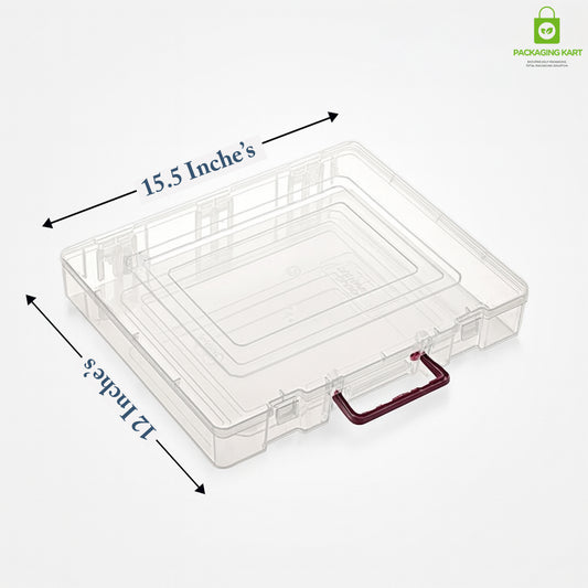 Transparent Plastic Saree Box – Easy View Storage
