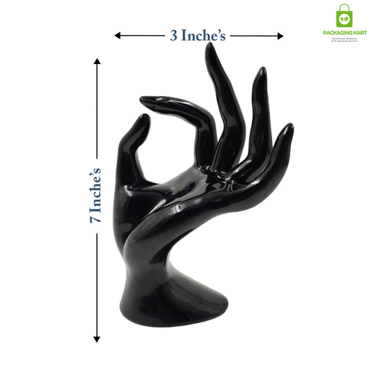 Mannequin OK Hand Finger Jewellery Glove Ring Bracelet Display Stand Holder Mannequin (Black