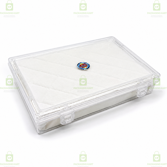 Transparent 6 Slot Jewellery Organizer Box with Soft Cushion Cotton | Protective Storage