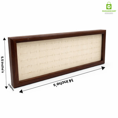 Premium Wooden Velvet Ring Tray for Jewellery Display & Storage