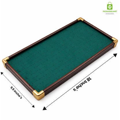 Fancy Velvet Rings Wooden Display Tray for Jewellery