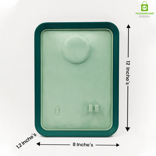 Green Necklace Display Tray | Pendant & Chain Jewellery Organizer