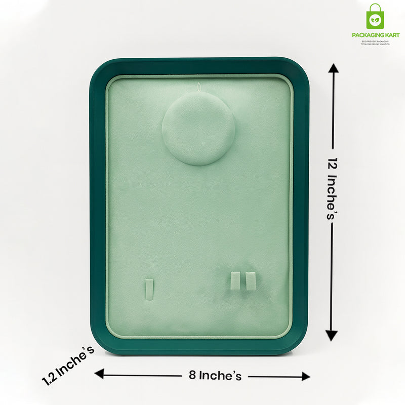 Green Necklace Display Tray | Pendant & Chain Jewellery Organizer