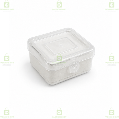 Transparent Plastic Jewellery Storage Box with Soft White Cushion Cotton Padding for Protection