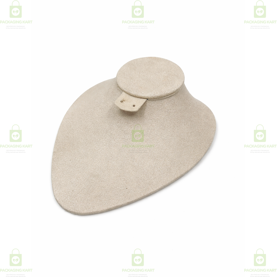 Wooden Base Velvet Jewellery Statue | Elegant Necklace Display Holder Stand