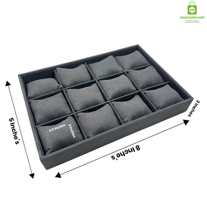 Wooden Jewellery Display Tray for Showroom Use – Watch, Kada & Bracelet (12 Slots)