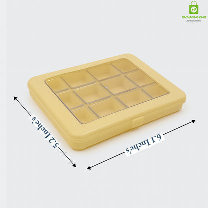 12 Pcs Ivory Colour Jewellery Plastic Box – Elegant Storage Solution