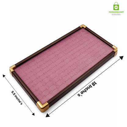 Fancy Velvet Rings Wooden Display Tray for Jewellery