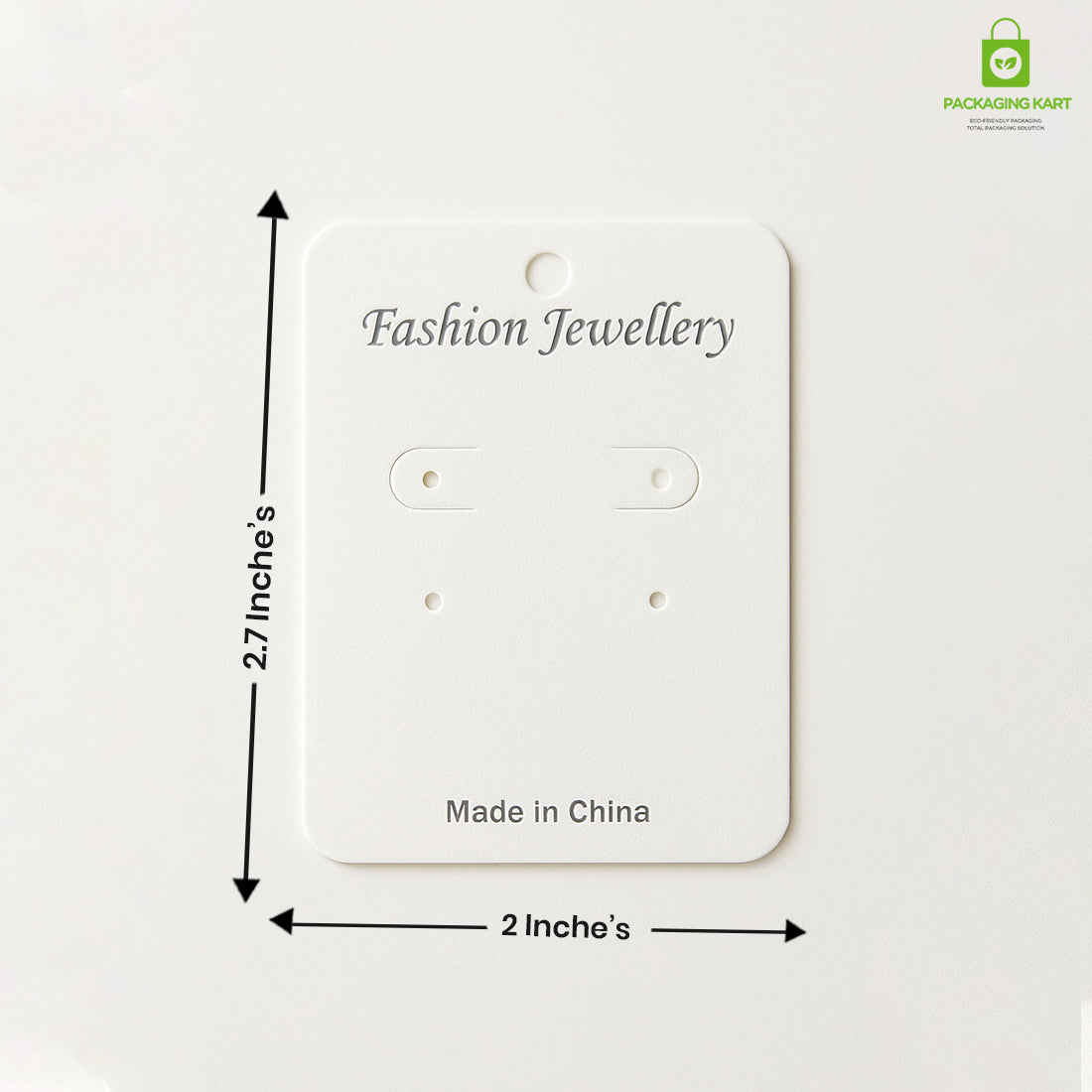 White Plastic Earring Jewellery Card | Premium Display Holder