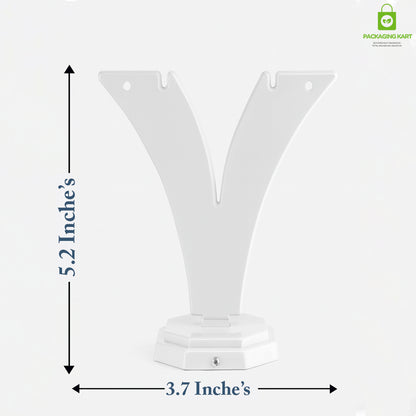 Minimalist White Earring Holder – Y Shape Jewelry Organizer