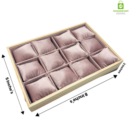 Wooden Jewellery Display Tray for Showroom Use – Watch, Kada & Bracelet (12 Slots)