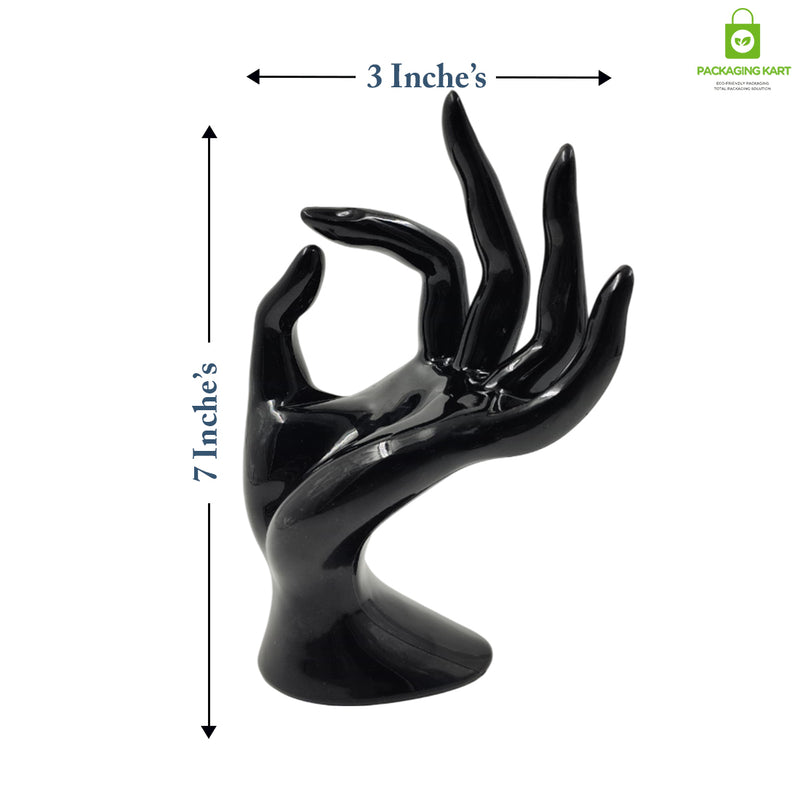 Mannequin OK Hand Finger Jewellery Glove Ring Bracelet Display Stand Holder Mannequin (Black