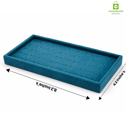 Premium Velvet Ring Display Stand with Wooden Base