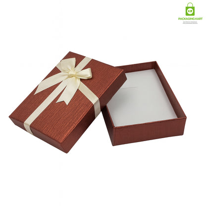 Stylish Dark Red Jewellery Box – Perfect for Rings, Bracelets & Necklaces