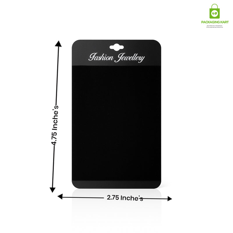 Black Velvet Jewellery Card | Premium Earring & Pendant Display