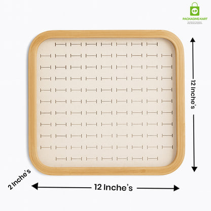 Premium Cream Jewellery Ring Tray – Elegant Storage Solution