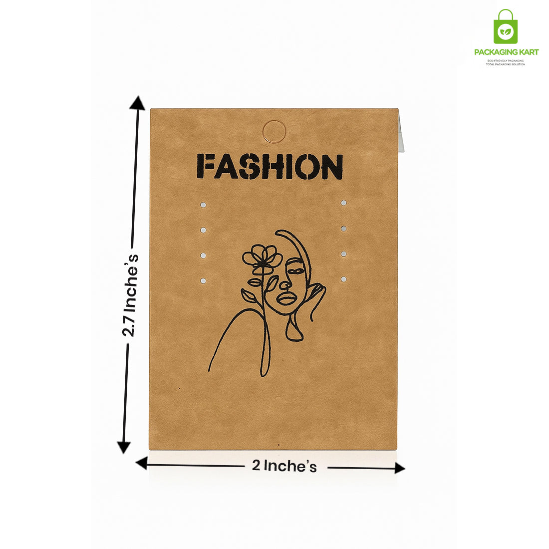 Brown Earring Jewellery Card | Premium Display Backing