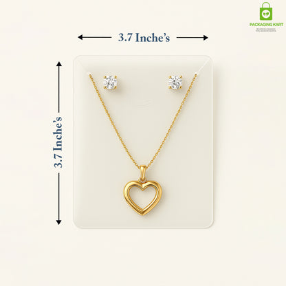 White Plastic Jewellery Set Card – Elegant Display for Fashion Jewellery
