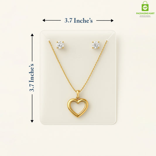 White Plastic Jewellery Set Card – Elegant Display for Fashion Jewellery