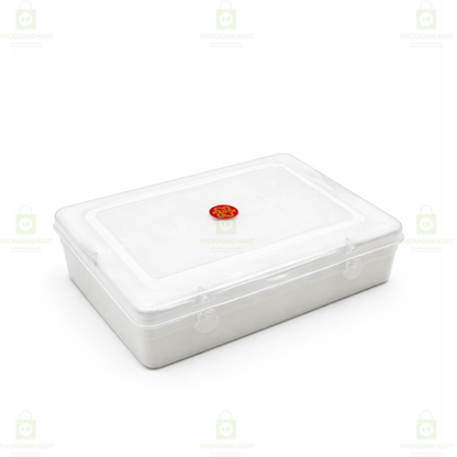 Transparent Plastic Jewellery Storage Box with Soft White Cushion Cotton Padding for Protection