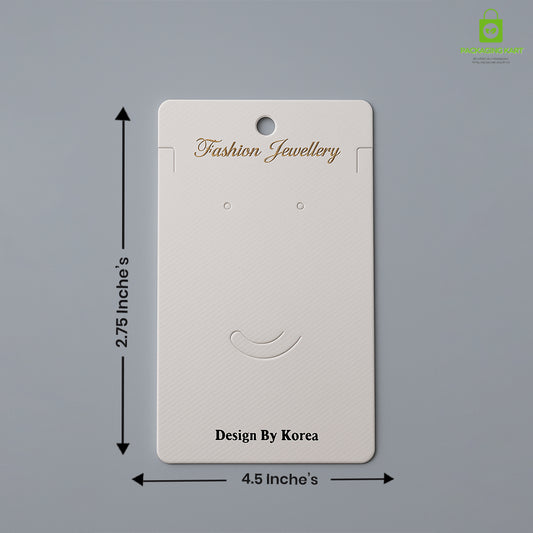 Premium Plastic Jewellery Card | Durable Earring & Chain Holder