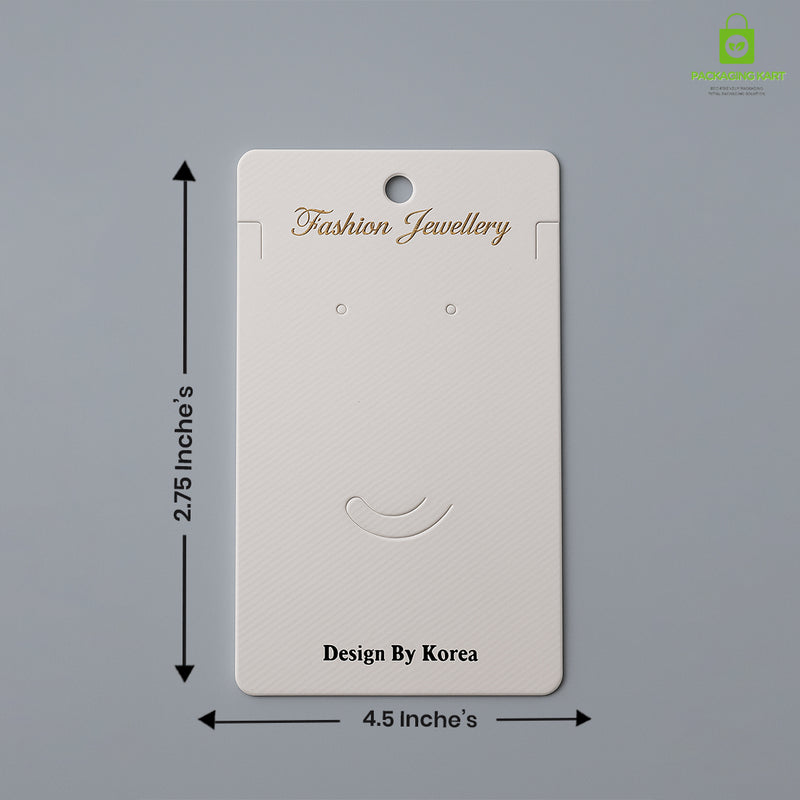 Premium Plastic Jewellery Card | Durable Earring & Chain Holder